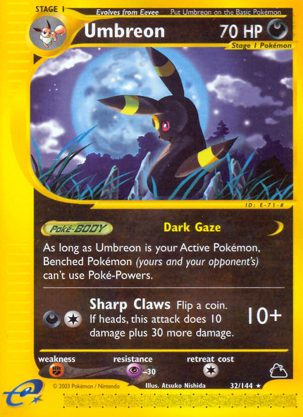 Umbreon 32/144 Rare | Skyridge | Pokemon Card
