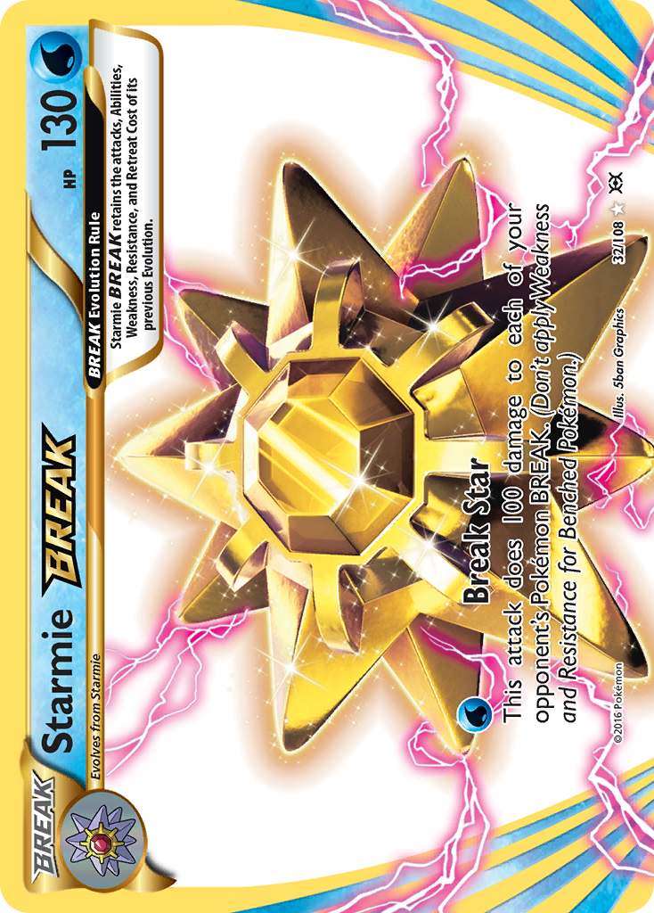Starmie BREAK 32/108 Rare BREAK | Evolutions | Pokemon Card