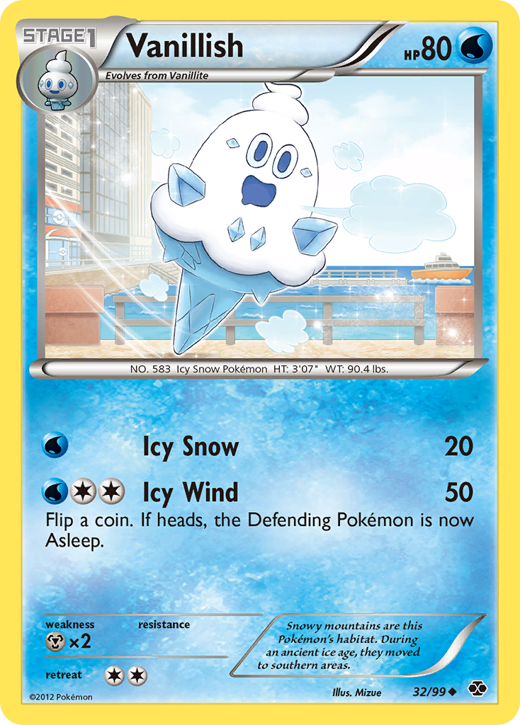 Vanillish 32/99 Uncommon | Next Destinies | Pokemon Card