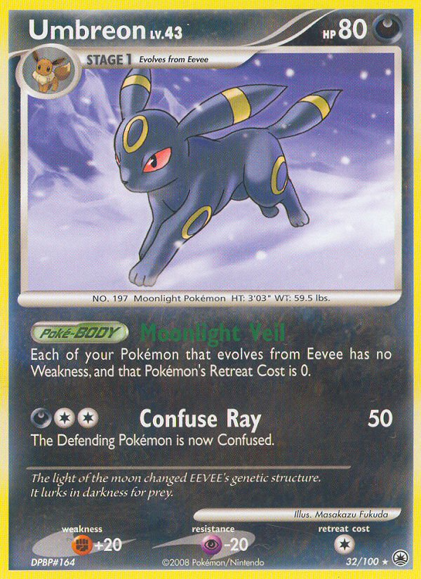 Umbreon 32/100 Rare | Majestic Dawn | Pokemon Card