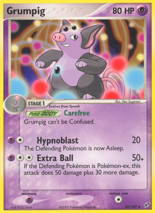 Grumpig 32/107 Uncommon | Deoxys | Pokemon Card