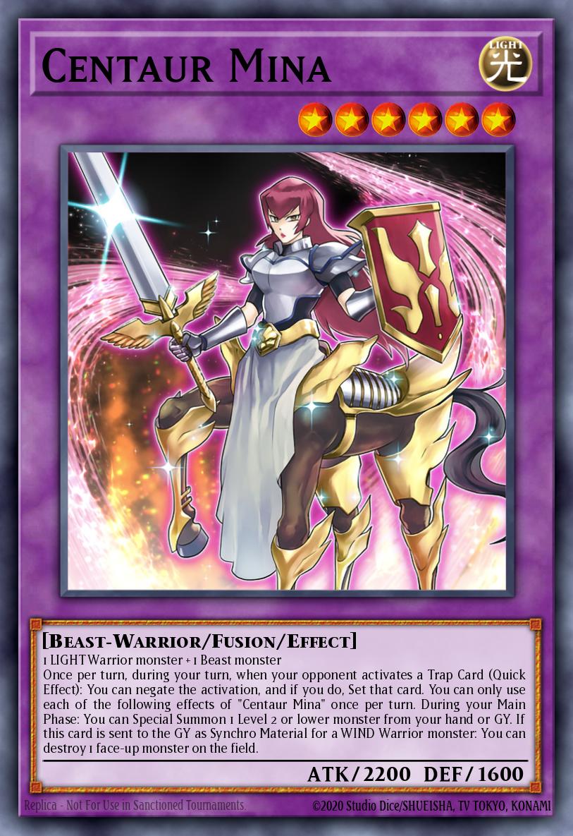 yugioh warrior monsters Centaur Mina - BROL-EN020 Secret Rare