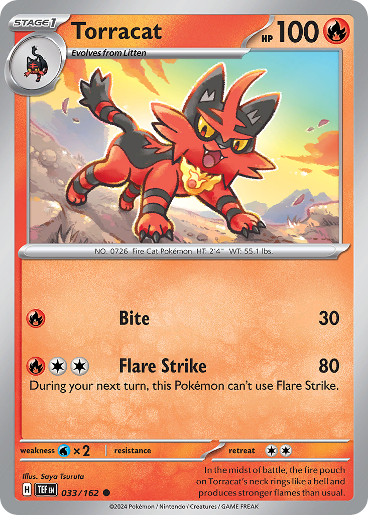 Torracat 33/162 Common | Temporal Forces | Pokemon Card