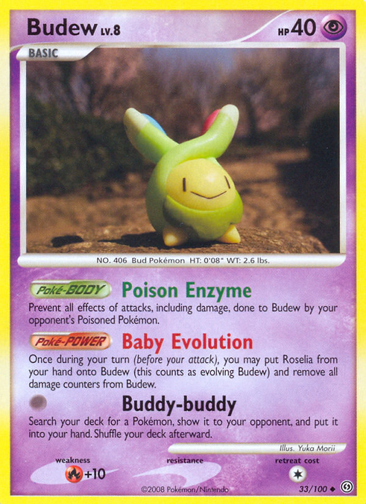 Budew 33/100 Uncommon | Stormfront | Pokemon Card