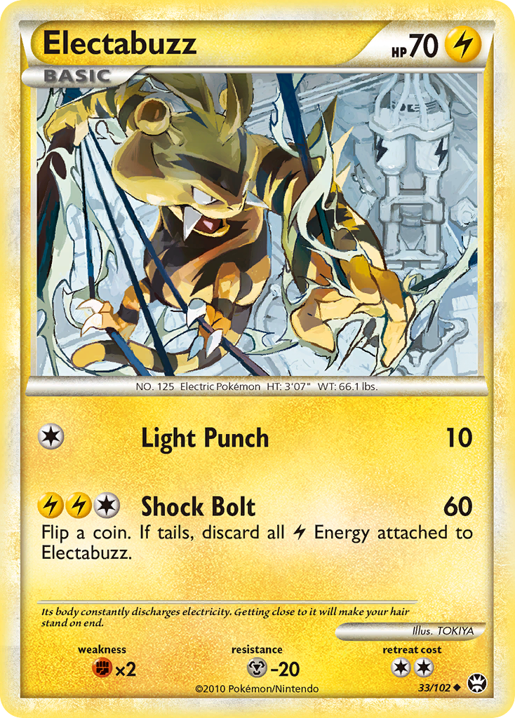 Electabuzz 33/102 Uncommon | HS—Triumphant | Pokemon Card
