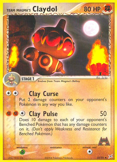 Team Magma's Claydol 33/95 Uncommon | Team Magma vs Team Aqua | Pokemon Card