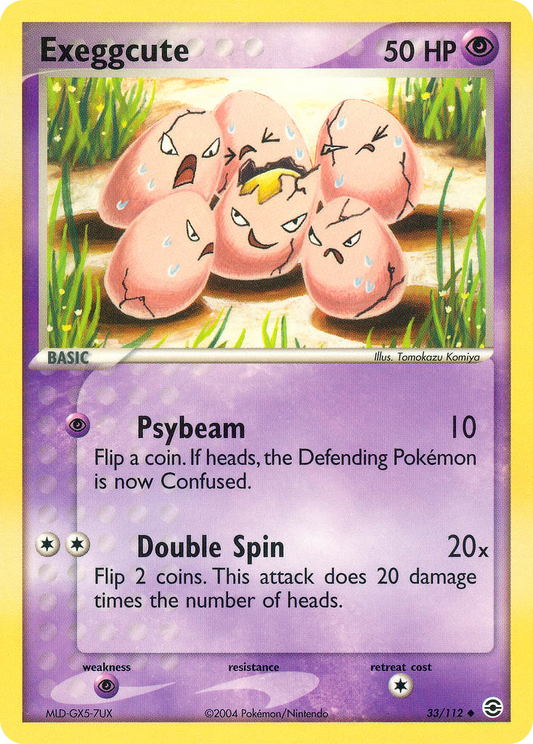 Exeggcute 33/112 Uncommon | FireRed & LeafGreen | Pokemon Card