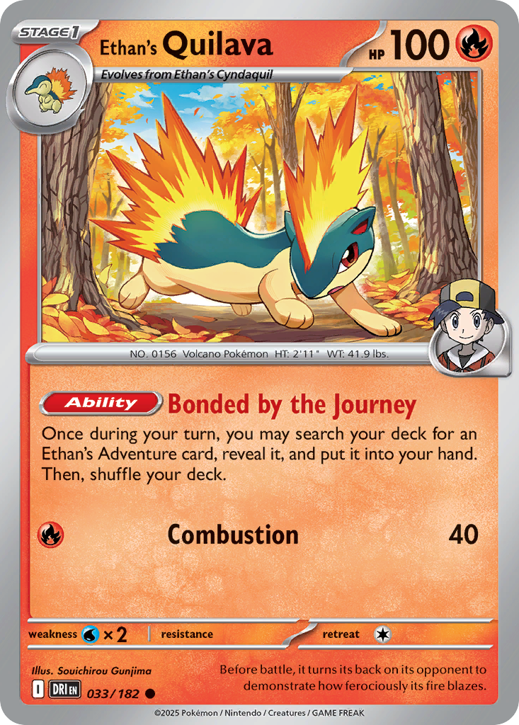 Ethan's Quilava 33/182 Common | Destined Rivals | Pokemon Card