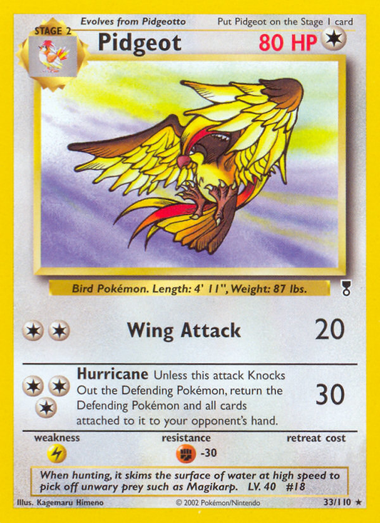 Pidgeot 33/110 Rare | Legendary Collection | Pokemon Card