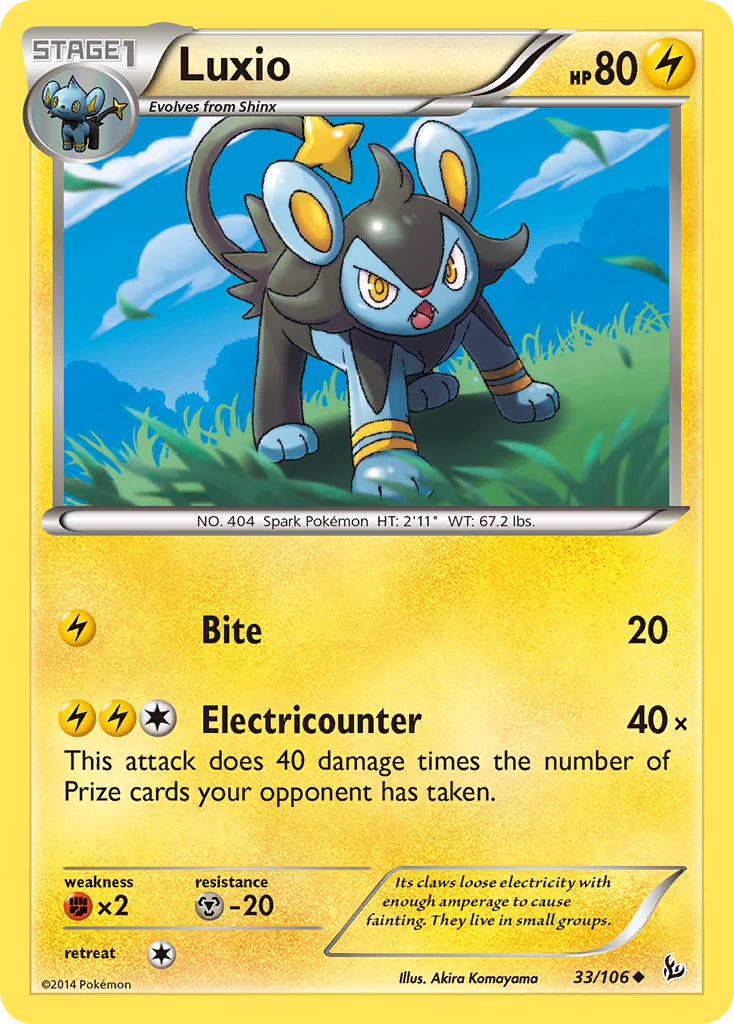 Luxio 33/106 Uncommon | Flashfire | Pokemon Card