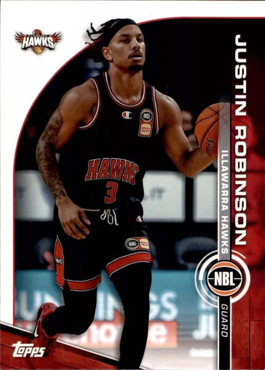 Justin Robinson #34 Illawarra Hawks | 2023-24 Topps NBL | NBL Trading Card