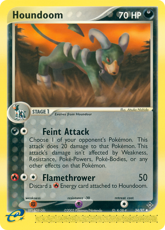 Houndoom 34/97 Uncommon | Dragon | Pokemon Card
