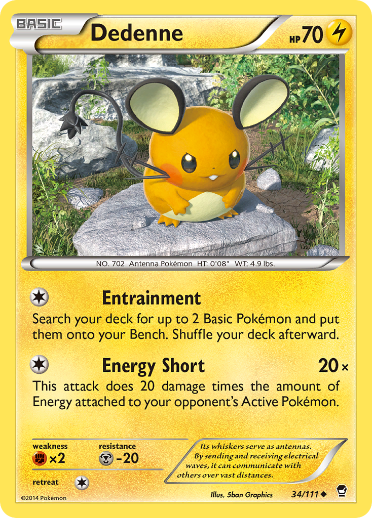 Dedenne 34/111 Uncommon | Furious Fists | Pokemon Card