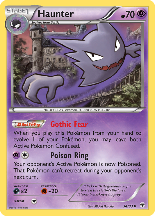 Haunter 34/83 Uncommon | Generations | Pokemon Card
