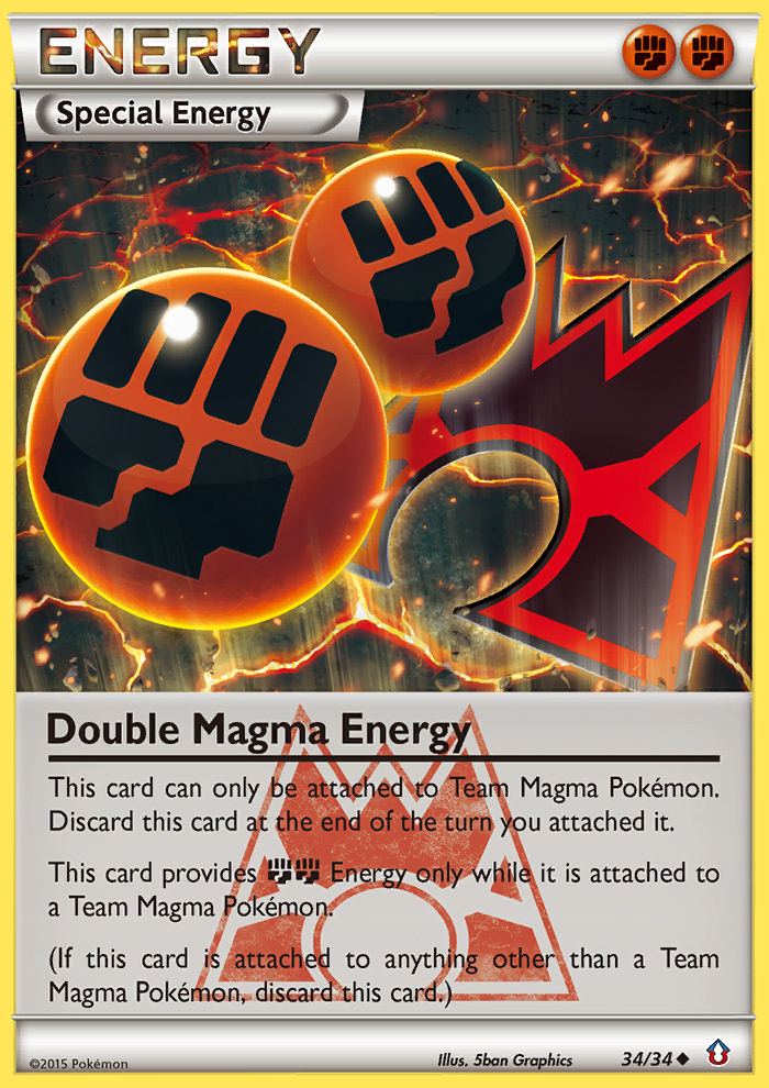 Double Magma Energy 34/34 Uncommon | Double Crisis | Pokemon Card