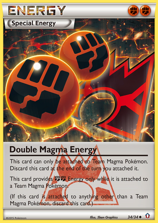 Double Magma Energy 34/34 Uncommon | Double Crisis | Pokemon Card