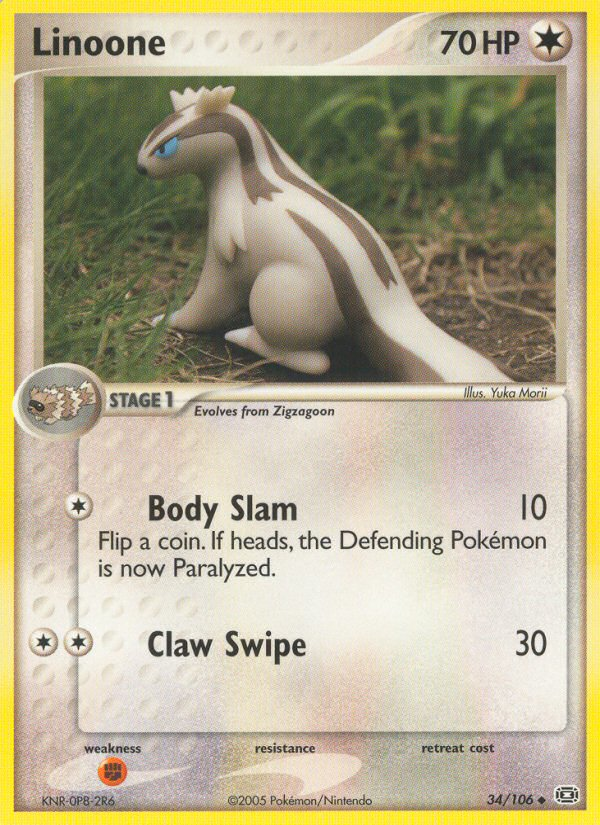Linoone 34/106 Uncommon | Emerald | Pokemon Card