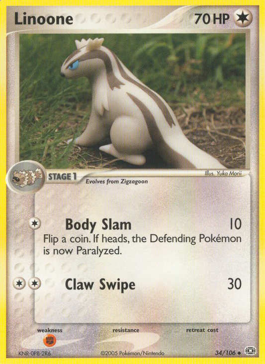 Linoone 34/106 Uncommon | Emerald | Pokemon Card