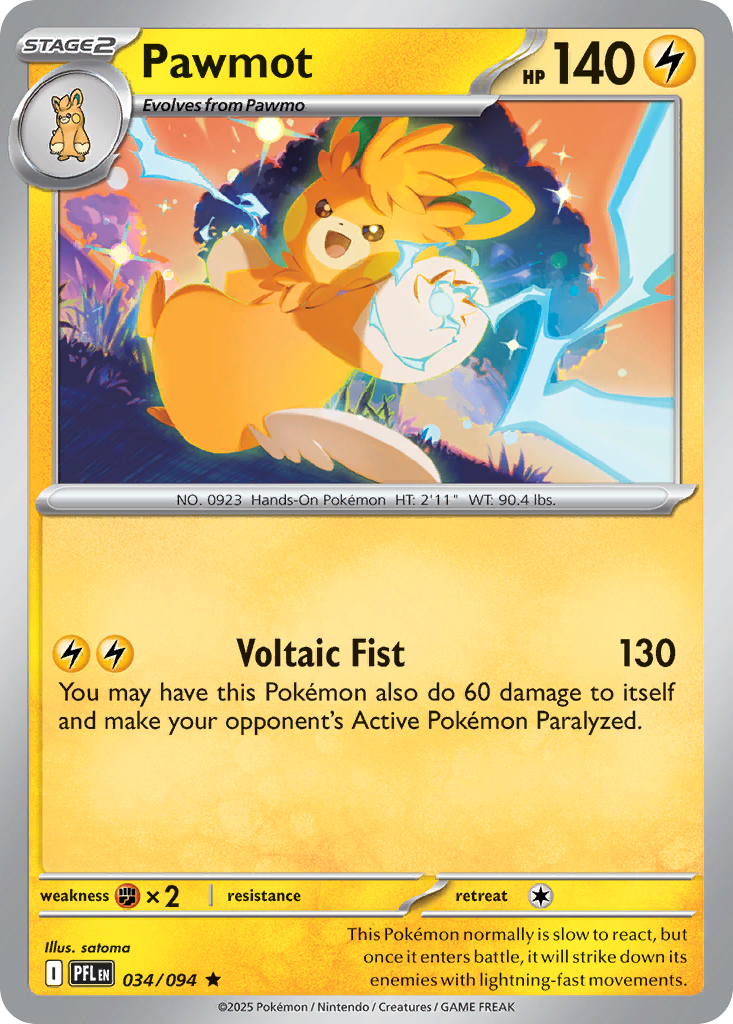 Pawmot 34/94 Rare | Phantasmal Flames