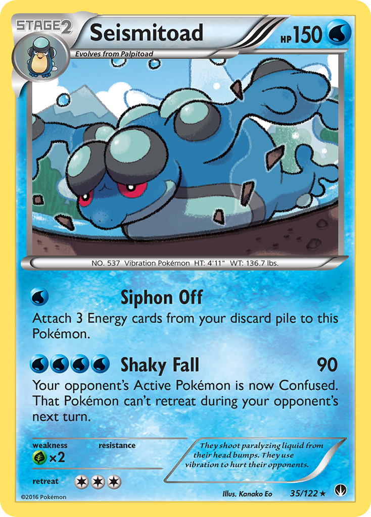 Seismitoad 35/122 Rare | BREAKpoint | Pokemon Card – Brickheads