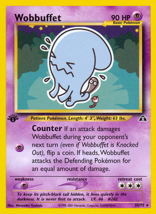 Wobbuffet 35/75 Rare | Neo Discovery | Pokemon Card