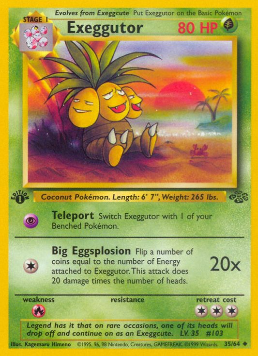 Exeggutor 35/64 Uncommon | Jungle | Pokemon Card