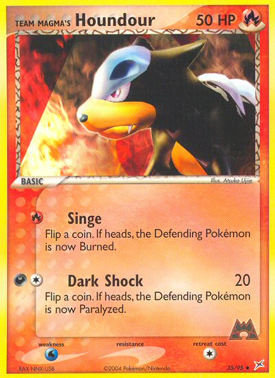 Team Magma's Houndour 35/95 Uncommon | Team Magma vs Team Aqua | Pokemon Card