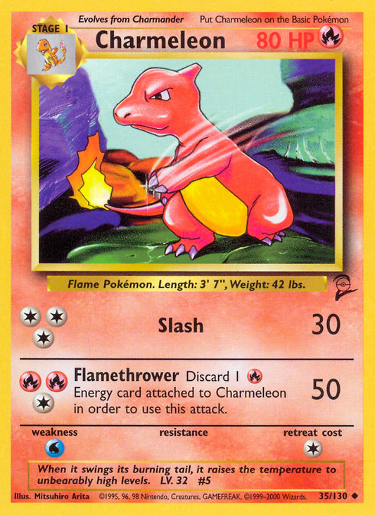 Charmeleon 35/130 Uncommon | Base Set 2 | Pokemon Card