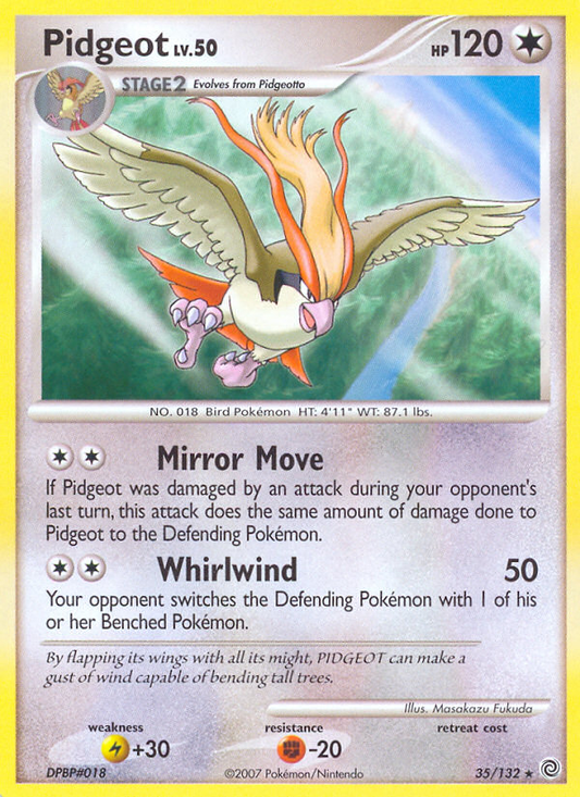 Pidgeot 35/132 Rare | Secret Wonders | Pokemon Card