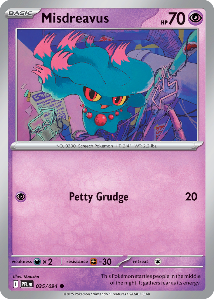 Misdreavus 35/94 Common | Phantasmal Flames | Pokemon Card