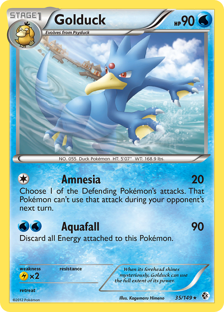 Golduck 35/149 Rare | Boundaries Crossed | Pokemon Card