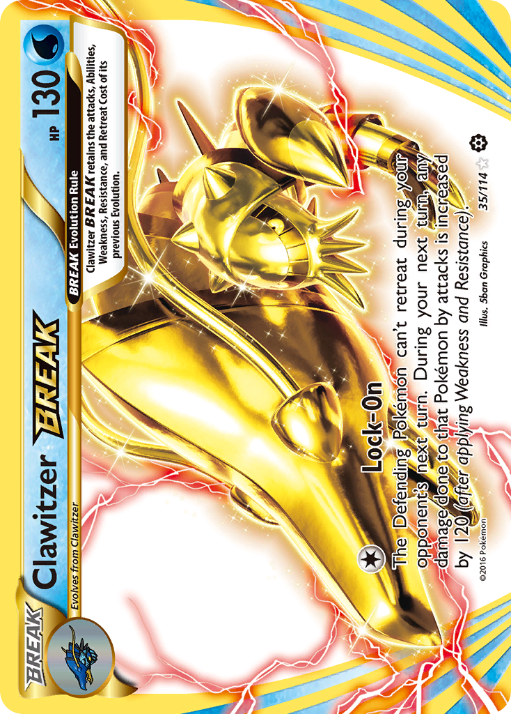 Clawitzer BREAK 35/114 Rare BREAK | Steam Siege | Pokemon Card