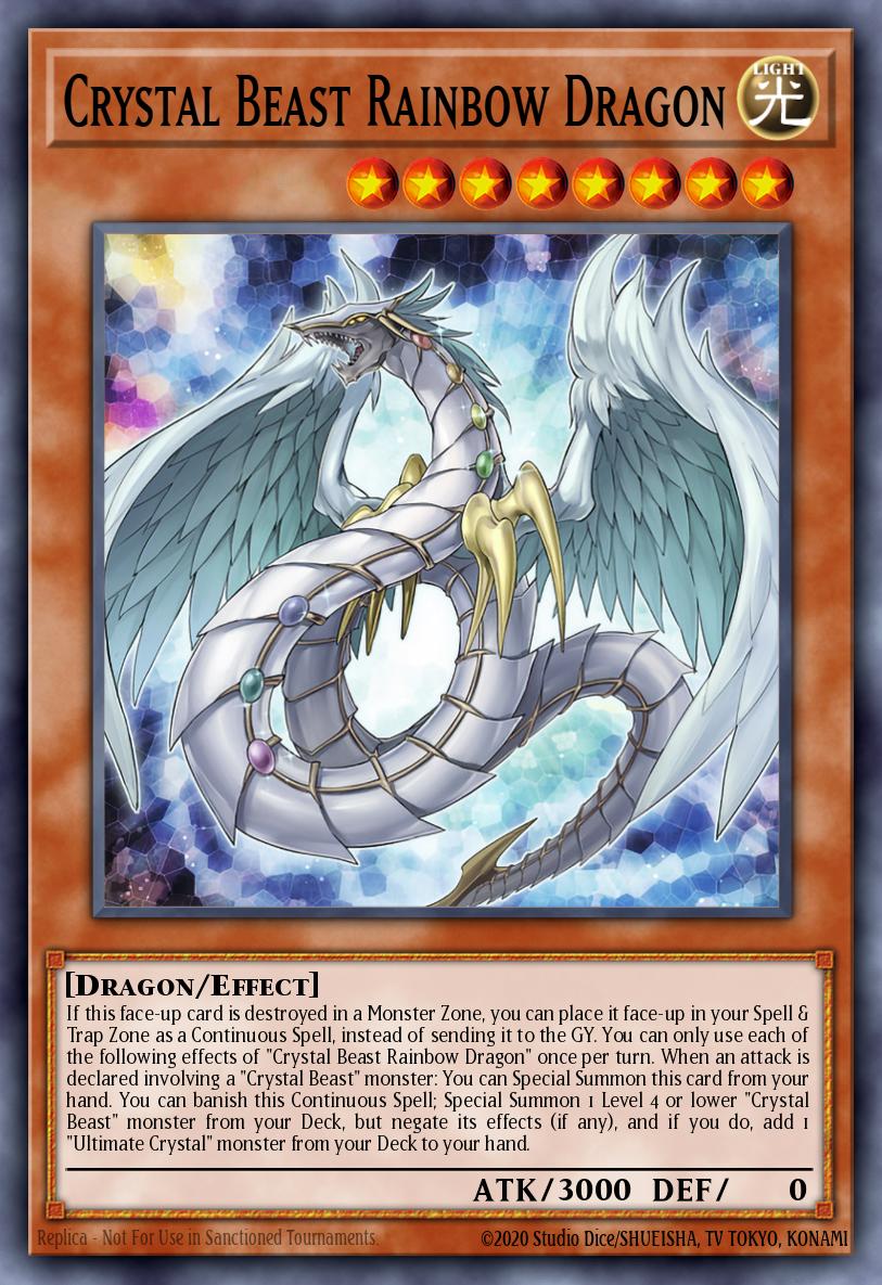 yugioh rainbow cards Crystal Beast Rainbow Dragon - GFP2-EN001 Ultra Rare