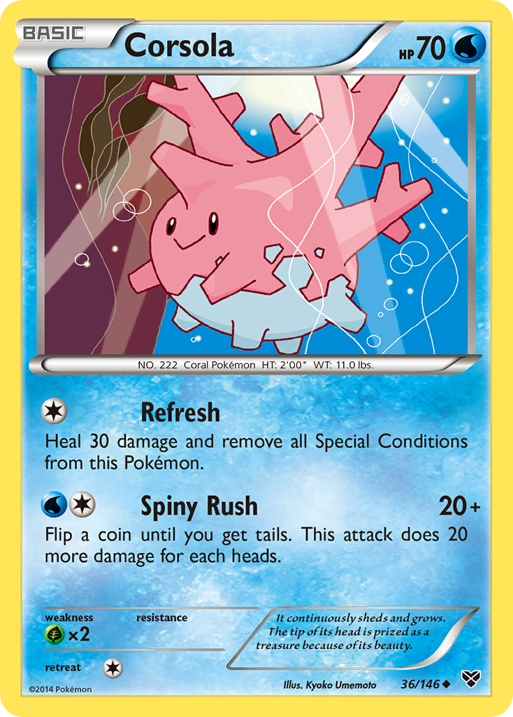 Corsola 36/146 Uncommon | XY | Pokemon Card