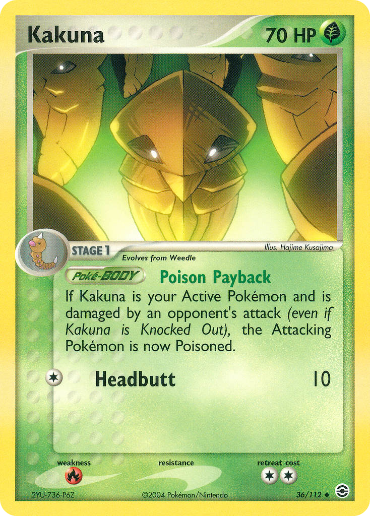Kakuna 36/112 Uncommon | FireRed & LeafGreen | Pokemon Card