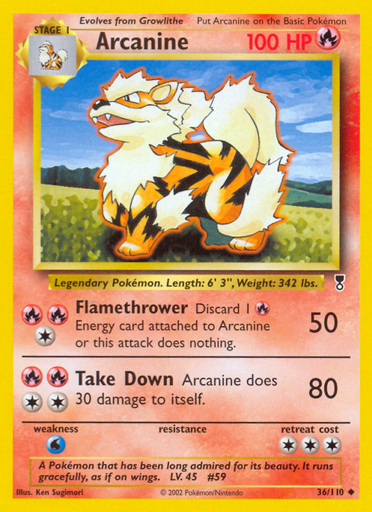 Arcanine 36/110 Uncommon | Legendary Collection | Pokemon Card