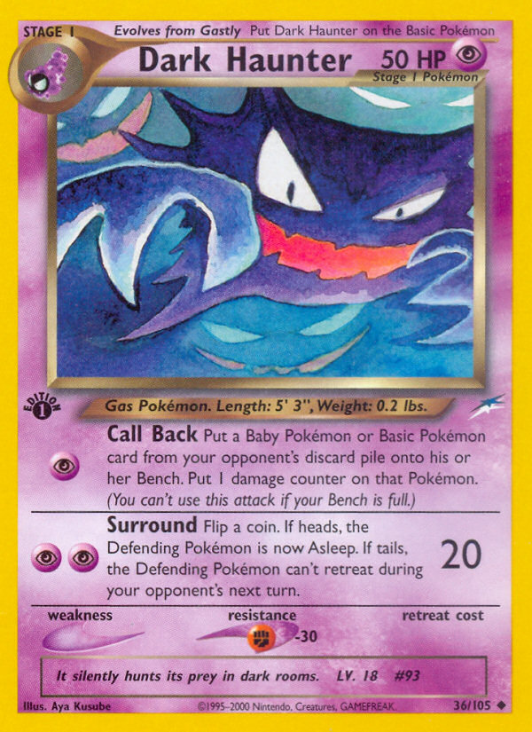 Dark Haunter 36/105 Uncommon | Neo Destiny | Pokemon Card