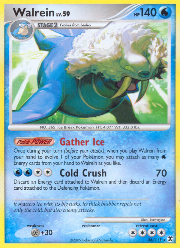 Walrein 36/111 Rare | Rising Rivals | Pokemon Card