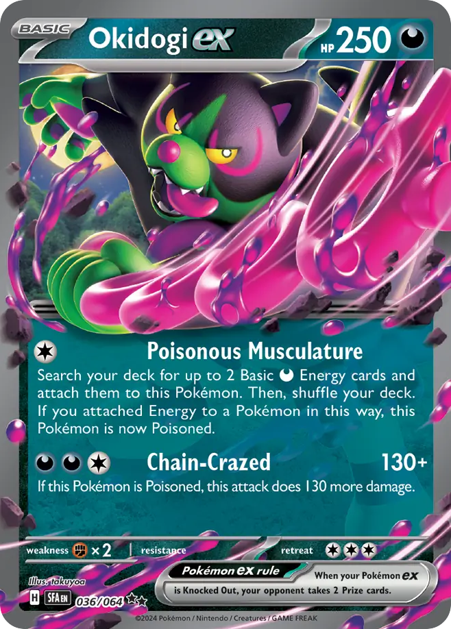 Okidogi ex 36/64 Double Rare | Shrouded Fable | Pokemon Card