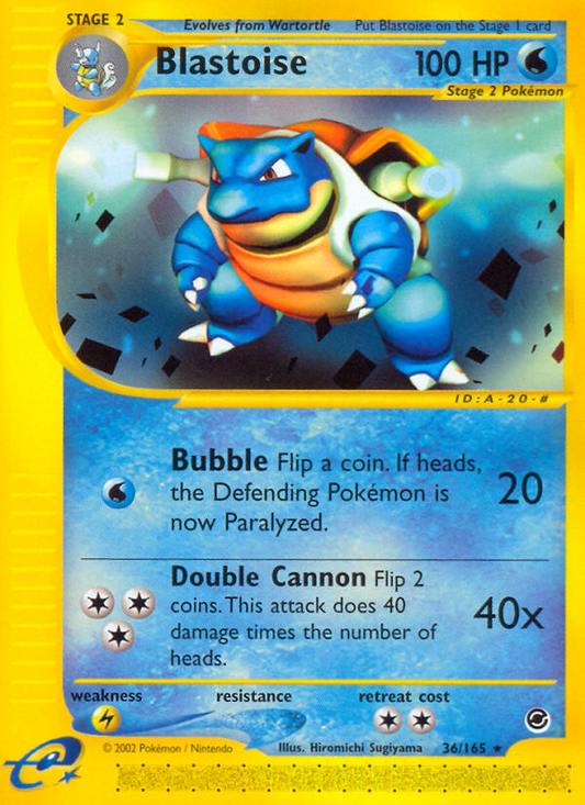 Blastoise 36/165 Rare | Expedition Base Set | Pokemon Card