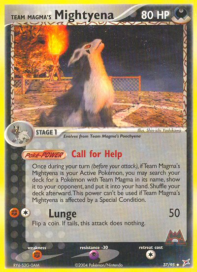 Team Magma's Mightyena 37/95 Uncommon | Team Magma vs Team Aqua | Pokemon Card