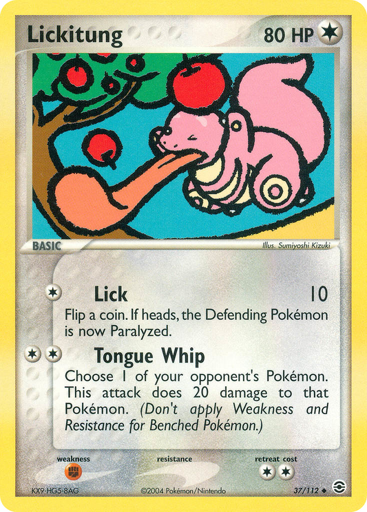 Lickitung 37/112 Uncommon | FireRed & LeafGreen | Pokemon Card