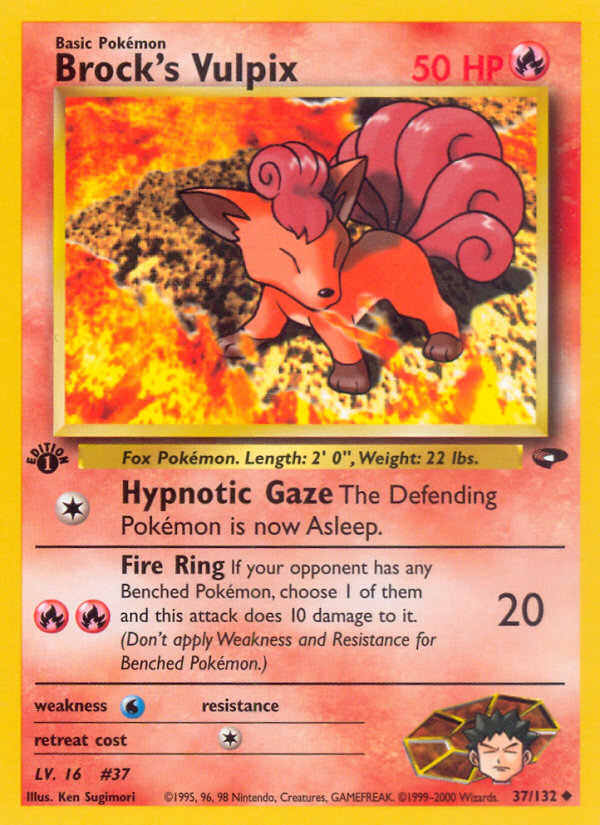 Brock's Vulpix 37/132 Uncommon | Gym Challenge | Pokemon Card