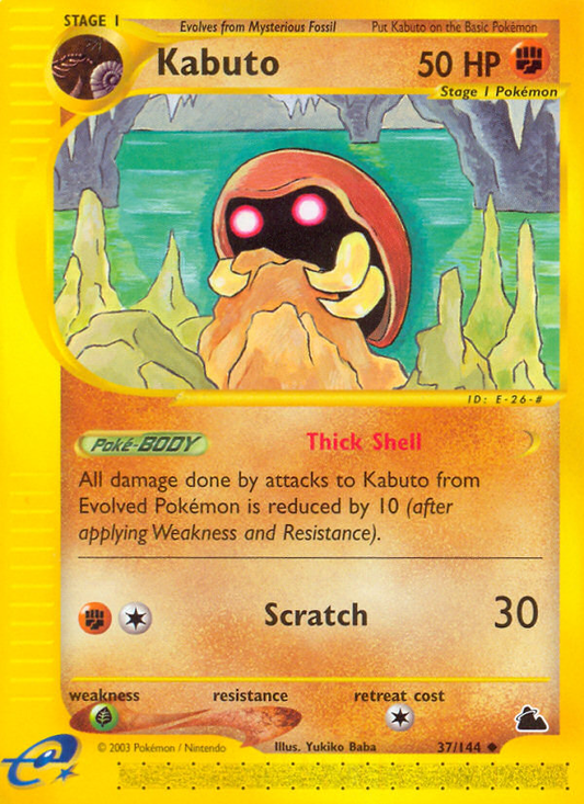 Kabuto 37/144 Uncommon | Skyridge | Pokemon Card