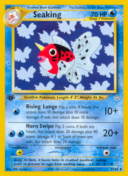 Seaking 37/64 Uncommon | Neo Revelation | Pokemon Card