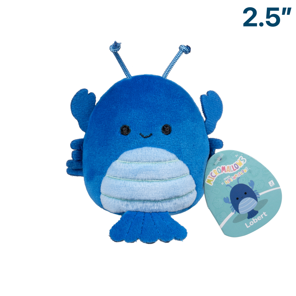 Lobert the Blue Lobster ~ 2.5" Micromallows Series 2 Squishmallow Plush