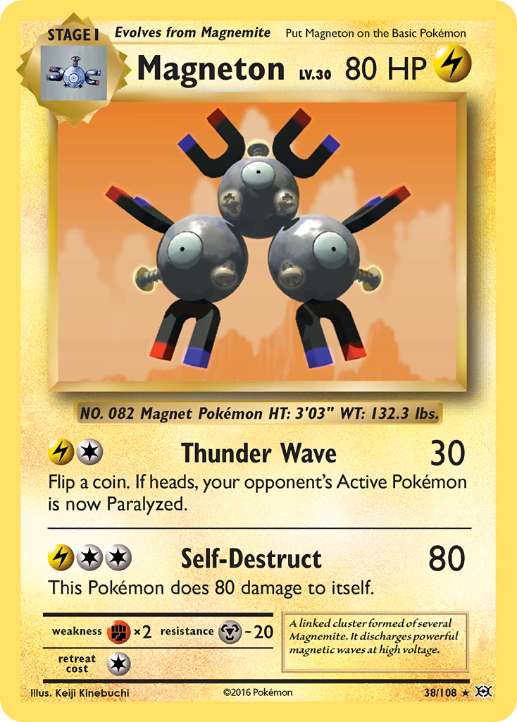 Magneton 38/108 Rare Holo | Evolutions | Pokemon Card