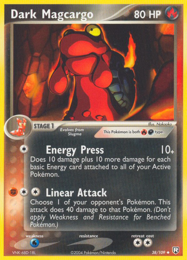 Dark Magcargo 38/109 Uncommon | Team Rocket Returns | Pokemon Card