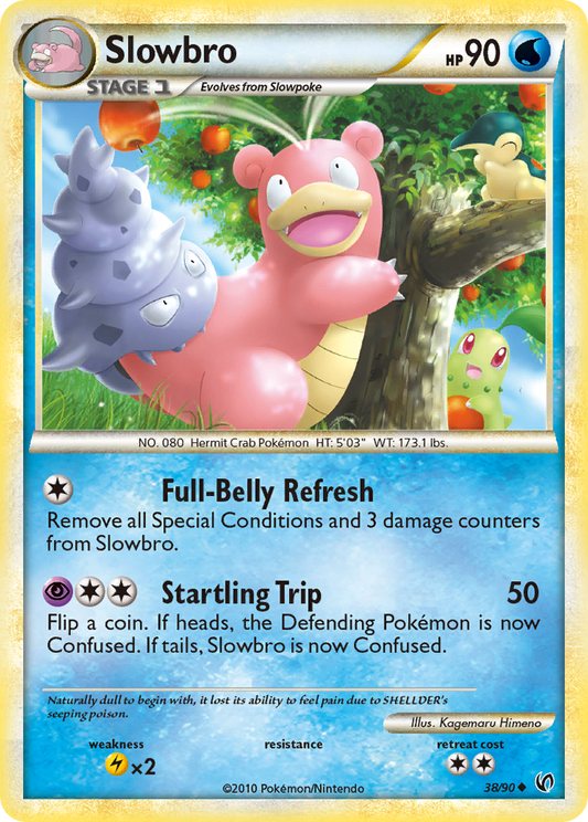 Slowbro 38/90 Uncommon | HS—Undaunted | Pokemon Card