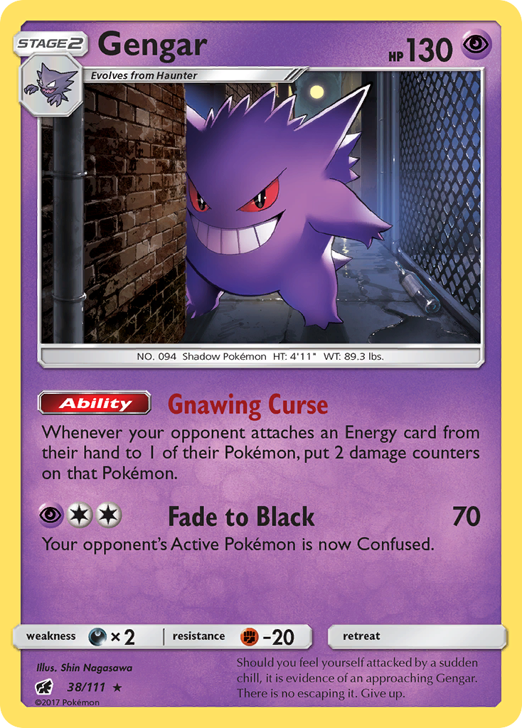 Gengar 38/111 Rare Holo | Crimson Invasion | Pokemon Card
